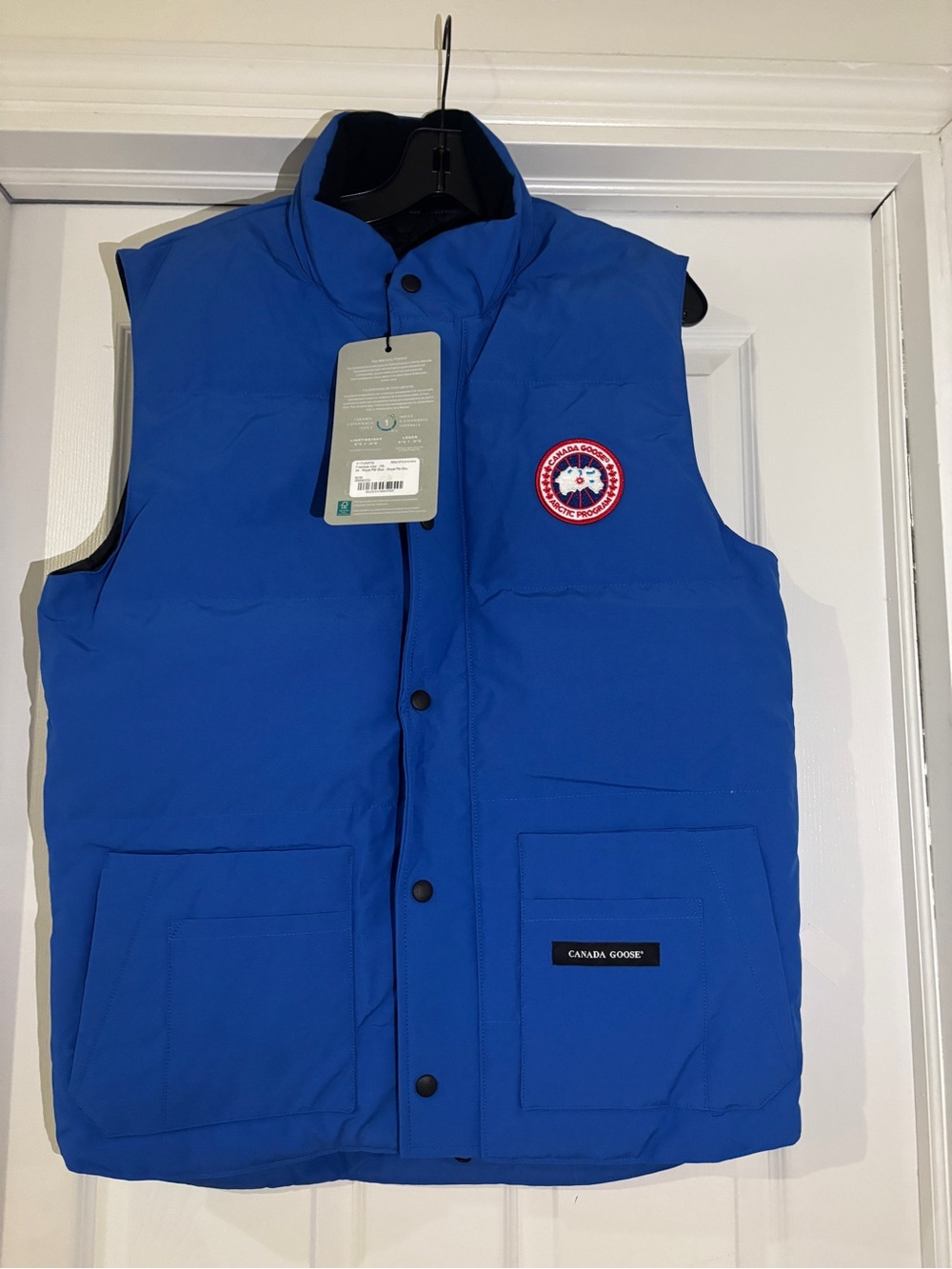 Canada Goose Royal Blue Men's Down Freestyle Vest with Patch m size